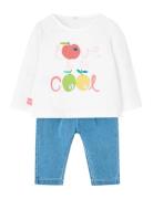 Set Knit Sets Sets With Long-sleeved T-shirt White Boboli