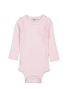 Plain Body Ls Bodies Long-sleeved Pink MarMar Copenhagen
