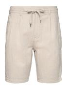 Linen Blend Herringb Short Bottoms Shorts Casual Grey Lindbergh