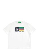 T-Shirt Tops T-Kortærmet Skjorte White United Colors Of Benetton