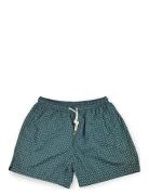 Floral Swim Shorts Badeshorts Green Portia 1924