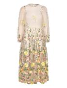 Fuschia Dress Maxikjole Festkjole Beige A-View