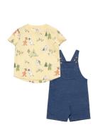 Set Top Trousers Bib Moomin Sets Sets With Short-sleeved T-shirt Navy ...