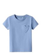 Nmfdeas Ss Top Tops T-Kortærmet Skjorte Blue Name It
