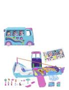 Pet Mobile Adventure Playset With Micro Dolls & Transforming Camper Va...