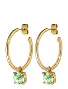 Diega Sg Light Green Accessories Jewellery Earrings Hoops Gold Dyrberg...