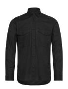 Cotton Linen Sune Officer Shirt Tops Shirts Linen Shirts Black Mads Nø...