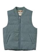 Puffer Waistcoat Andre Foret Vest Blue Wheat