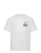 Short-Sleeved Cotton T-Shirt Tops T-Kortærmet Skjorte White Mango