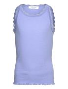 Rkbalta Modal Sl Lace Top Tops T-shirts Sleeveless Blue Rosemunde Kids