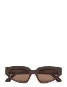 Ella Accessories Sunglasses D-frame- Wayfarer Sunglasses Brown A.Kjærb...