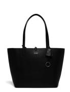 Faux-Leather Large Reversible Tote Bag Shopper Taske Black Lauren Ralp...