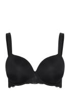 Bra Vejde Shiny Micro Lingerie Bras & Tops T-shirt Bras Black Lindex