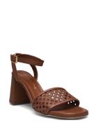 Masanagra Sandal Med Hæl Brown UNISA