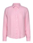 Reg Linen Shirt Tops Shirts Linen Shirts Pink GANT