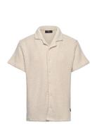 Incesco Tops Knitwear Short Sleeve Knitted Polos Cream INDICODE