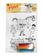 Pippi Klistermärken Att Färg Toys Creativity Drawing & Crafts Drawing ...