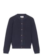 Knitted Classic Rib Cardigan Tops Knitwear Cardigans Navy Copenhagen C...