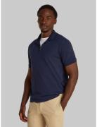 Liquid Touch Welt Zip Polo Tops Polos Short-sleeved Navy Calvin Klein