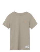 Nkmvincent Ss Top F Noos Tops T-Kortærmet Skjorte Beige Name It