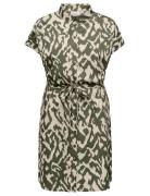 Cardiega Life Ss Shirt Dress Wvn Noos Knælang Kjole Green ONLY Carmako...