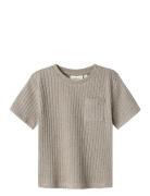 Nmmomilo Ss Loose Top Lil Tops T-Kortærmet Skjorte Grey Lil'Atelier
