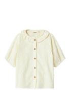 Nmffranny Ss Loose Shirt Lil Tops Shirts Short-sleeved Shirts Beige Li...