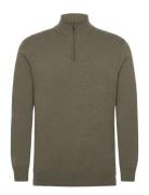 Half Zip Knit Tops Sweatshirts & Hoodies Sweatshirts Green French Conn...