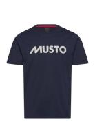 M Musto Logo Ss Tee Sport T-Kortærmet Skjorte Navy Musto