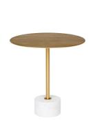 Silja - Side Table In Brass And Marble, Ø51X52 Cm Home Furniture Table...