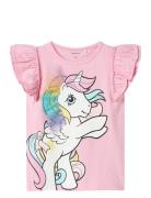 Nmfmika Mlp Ss Top Cplg Tops T-Kortærmet Skjorte Pink Name It