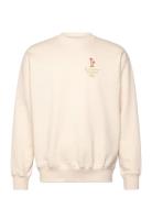 Printed Crewneck Tops Sweatshirts & Hoodies Sweatshirts Cream Revoluti...
