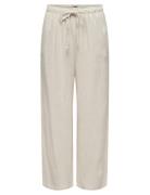 Onlsiesta Mw Pull-Up Linen Bl Pnt Noos Bottoms Trousers Linen Trousers...