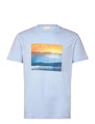 Placed Graphic T-Shirt Tops T-Kortærmet Skjorte Blue GANT