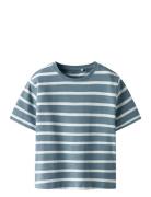 Nmmfreddi Nreg Ss Top Box Tops T-Kortærmet Skjorte Blue Name It