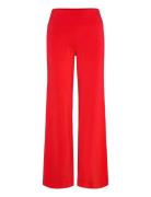 Evelen T Bottoms Trousers Straight Leg Red Andiata