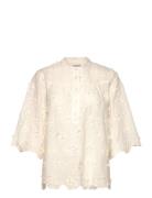 Louisell Blouse Ss Tops Blouses Long-sleeved Cream Lollys Laundry