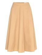 Lightweight Chino Skirt Skirts Knee-length & Midi Skirts Beige GANT