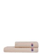 Velour Jacquard Logo Towel Moonbeam Home Textiles Bathroom Textiles To...