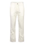 Akjan Cot/Linen Ela Pants Bottoms Trousers Linen Trousers White Anerkj...