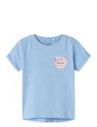 Nmfvix Ss Top Tops T-Kortærmet Skjorte Blue Name It