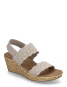 Women Beverlee Timeless Touch Sko Med Kilehæl Grey Skechers