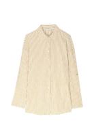 Long Sleeve Blouse, Ploos Tops Shirts Long-sleeved Beige Ivo Nikkolo