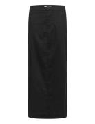 Gzizza Linen Mw Skirt Skirts Maxi Skirts Black Gestuz
