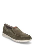 321Akm Loafers Flade Sko Khaki Green Bugatti