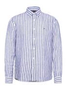 Linen Essential Stripe Rf Shirt Tops Shirts Linen Shirts Blue Tommy Hi...