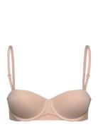 Lightly Lined Strapless Lingerie Bras & Tops Balc Tte Bras Beige Calvi...