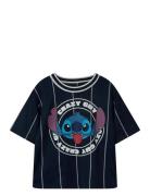 Nmmariz Stitch Nreg Ss Poly Top Wdi Tops T-Kortærmet Skjorte Navy Name...