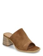 Dona Sandal Med Hæl Khaki Green Pavement