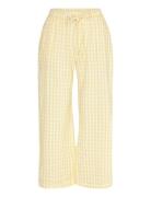 Trousers Pyjama Seersucker Pyjamasbukser Hyggebukser Yellow Lindex
